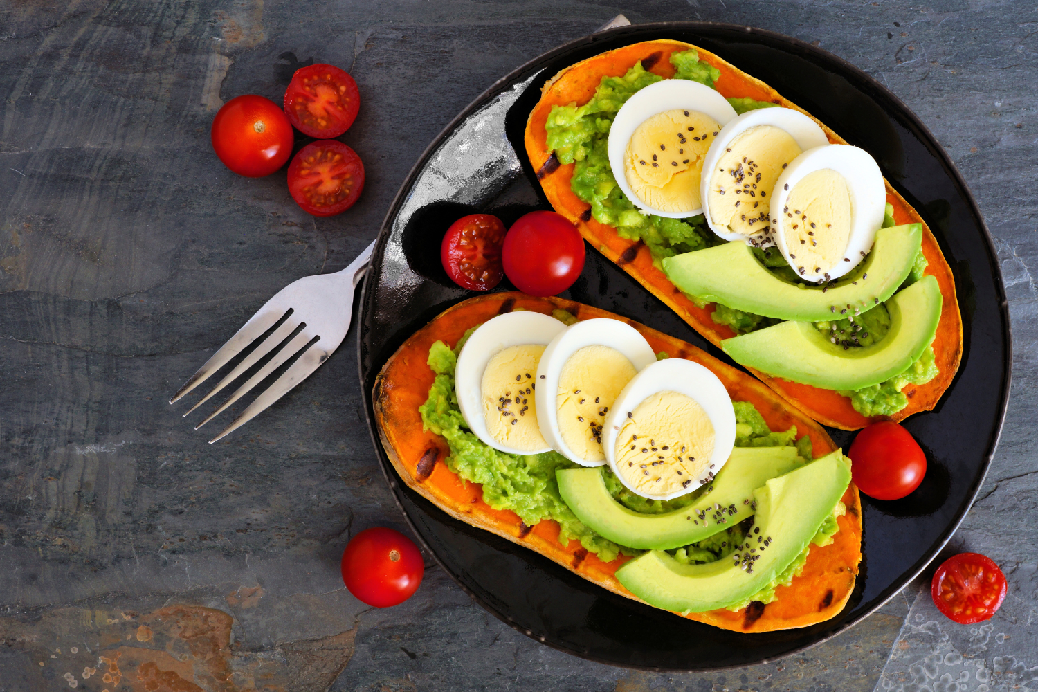 batátový toast lowFODMAP raňajky